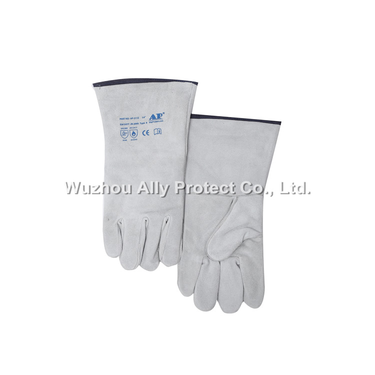 AP-2112 Gray Leather Welding Gloves